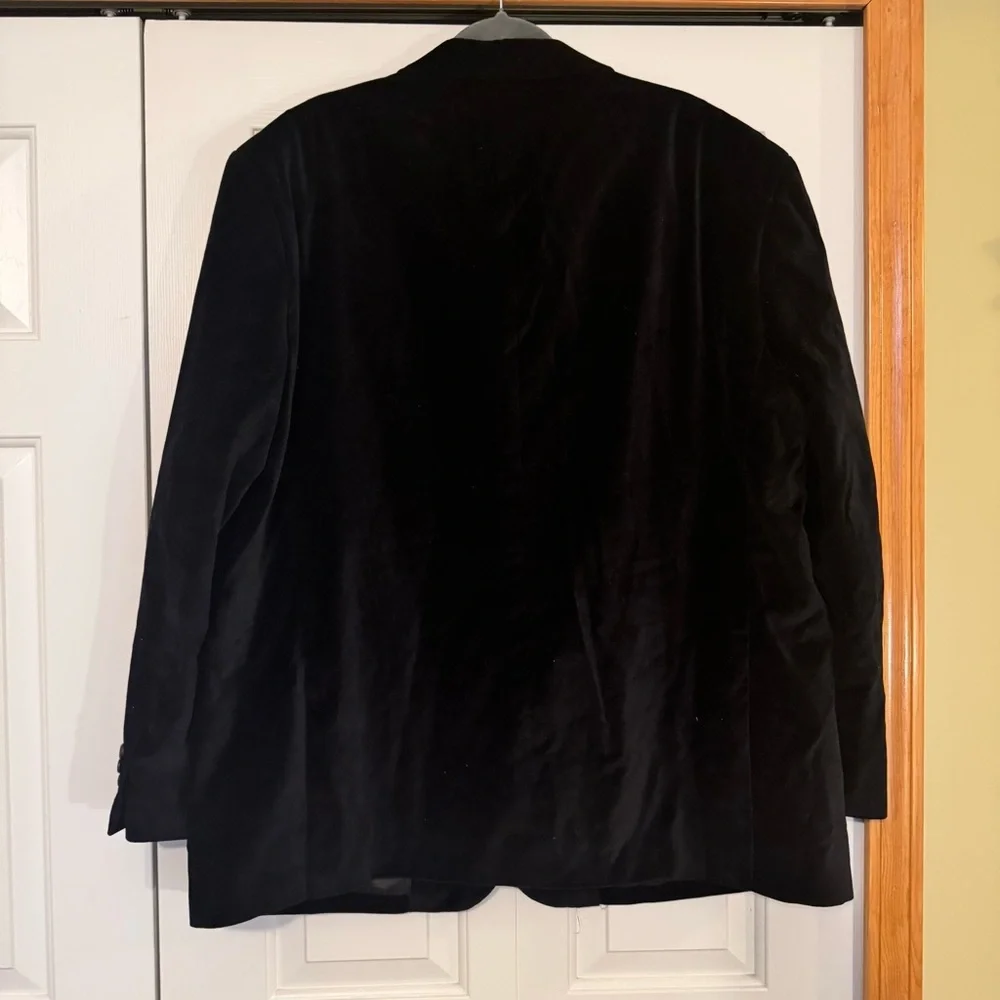 Linea Uomo Men's‎ Black Velvet Blazer Size 52R Formal Dinner Holiday